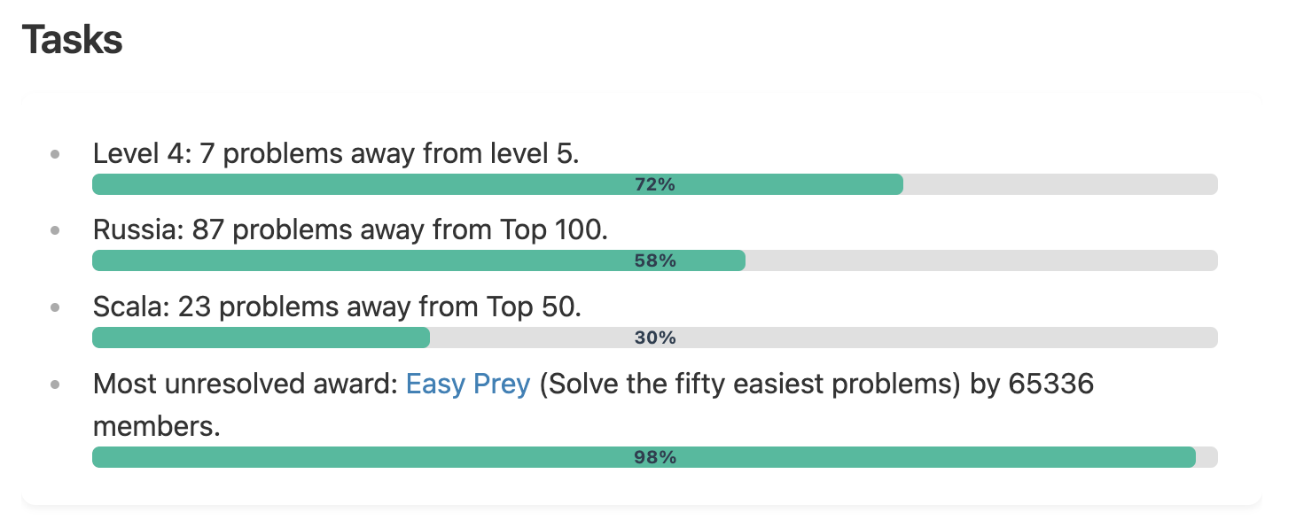 tasks